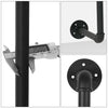 Industrial Pipe Clothes Rail Wall Mounted Garment Coat Rack Heavy Duty Long Pole