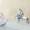 Luxury Bath Filler Shower Mixer Tap w/ Handset Bathroom Taps Chrome For Bathroom