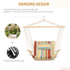 Hanging Hammock Chair Thick Rope Frame Safe Wide Seat Indoor Outdoor