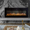Large Wall Mounted Electric Fireplace Insert Heater Adjustable LED Flame Remote