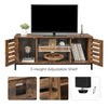 TV Console Unit TV Stand with Shelves Cabinet with Storage Louvered Door LTV43BX