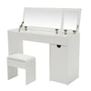 Dressing Table Set Cushioned Stool Flip-up Mirror Cabinet Office Desk Bedroom UK