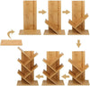 6 Shelf Tree Free Standing Bookshelf Wood Shape Desk Bookcase Display Rack Tree