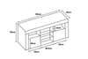 Grey TV Stand Modern High Gloss &Matt 120cm Unit Cabinet LED Lights PuzzoG