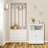 Bathroom Floor Cabinet Floor Standing Storage Cupboard w/2 Shutter Door Wooden