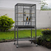 Large Metal Rolling Bird Cage with Stand Parrot Budgie Canary Cockatiel Aviary