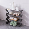 4Tier Z Shape Shoe Rack Assembled Shelf Storage Organiser Flower Pot Display UK