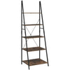 Ladder Shelf 5 Tiers Bookcase Bookshelf Industrial Storage Rack Display Stand