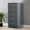 Chest Of Drawers Bedside Table Cabinet Metal Handles Bedroom Furniture Grey