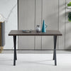 X-shaped Metal Support Legs Simple Dining Table Living Room Kitchen Rectangular