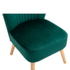 Luxury Velvet-Feel Accent Chair Padding Wood Frame Legs Home Green