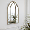 Large Garden Mirror Arch Metal Frame Hanging Wall Mounted Vintage Window Style