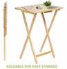 Folding Snack Table Wooden TV Side Laptop Coffee Tea Picnic New
