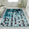 Modern Teal Rug | Cheap Rugs For Living Room | Soft Non Shedding Bedroom Carpet