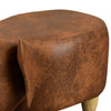 Brown Animal Footstool Ottomans Stool Kid Toy Gift Faux Leather Elephant Lovely