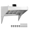 Commercial Exhaust Hood 9FT Food Truck Hood Exhaust 201 Stainless Steel