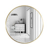 40-80 cm Large Round Wall Mounted Mirror Brushed Aluminum Frame Bathroom Office
