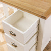 Cheshire Cream Painted 3 Drawer Pedestal Dressing Table - Vanity Table - WW12