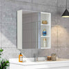 Mirror Bathroom Cabinet Wall Mounted 1 Door Storage Cupboard Shelves White 45cm