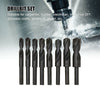 8PCS BLACKSMITH REDUCED SHANK HSS LARGE TWIST DRILL BIT SET 14-25MM UK STOCK