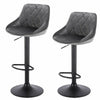 2x Bar Stools Gas Lift Stools Velvet Breakfast Kitchen Club Cafe Swivel Chairs