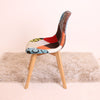Tulip Patchwork Fabric Lounge Dining Chair Seat Vintage Retro Home Furniture