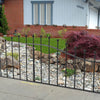 Garden Fence Panel 1830mm Gap Wrought Iron Spear/Ball Top Border Fencing Railing