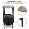 Bedside Table Cabinet Small Side Table Nightstand Storage Basket Organizer Stand