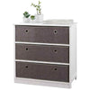 Easy Link Wide 3 Drawer Chest Wooden White Bedroom/Living Room Easy Assembly