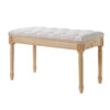 16" Upholstered Bench Ottoman Bench for Entryway Dining Room Bedroom Beige