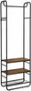 Industrial Coat Rack Vintage Tree Stand Rustic Shelf Hanger Hall Rail Shoe Bench
