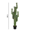 5FT/150cm Tall Artificial Cactus with Pot Realistic Tropical Plant Premium Green