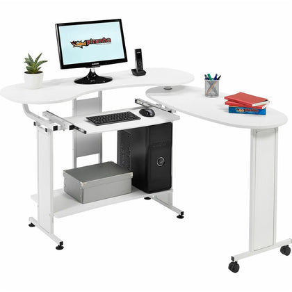 Compact Folding Computer Desk w Shelf Home Office - Piranha Furniture Mako PC 3s