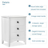 3 Drawer Bedside Table Cabinet Nightstand Wooden Chest of Drawer Bedroom White