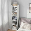 Corner Home Storage Cabinet Display Bookcase Bookshelf w/ Drawers Shelving White