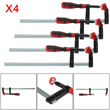 Set of 4 F Clamps Bar Clamp Heavy Duty 300mm x 50mm 12