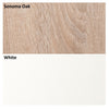 White & Sonoma Oak Large 2 Door 2 Drawer Sideboard Cupboard TV Cabinet Furniture