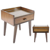 Bamboo Bedside Table With Small Drawers Night Stand Cabinet Storage Furniture