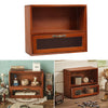 Retro Wall/Desktop Wooden Drawers Storage Cabinet Organiser Cosmetic Jewelry Box