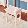 Large Dressing Table Makeup Vanity Desk Drawers W/ LED Lights Mirror & Stool