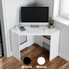 Corner Computer Table Home Office Study Workstation Furniture Black/White Desk