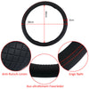 Black 38cm Universal Car Steering Wheel Cover PU Leather Anti-Slip Sport Style