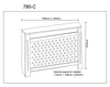 Modern MDF Radiator Cover Wall Cabinet X Small Wood White Diamond Style Pre Cut