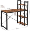 Industrial Computer Desk Shelf Storage Vintage Writing Office Workstation Table