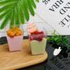 50pcs Square Plastic Dessert Cups Mini Cubes 2oz/60ml Strong Cup Party Decor UK