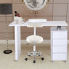 Beauty Salon Wooden Manicure Technician Table Nail Art Tool Station Desk Drawer