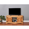 Corona TV Unit 2 Door 1 Shelf Entertainment Media Cabinet Solid Waxed Pine