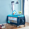 Portable Baby Travel Cot Crib Bassinet Bed Playpen Infants with Mattress Folding