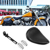 Motorcycle 3'' Spring Solo Bracket Seat For Harley Chopper Bobber Custom Black