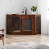 Wooden Dog Crate Kennel House Corner Table TV Stand Pet house Metal Wire Cage